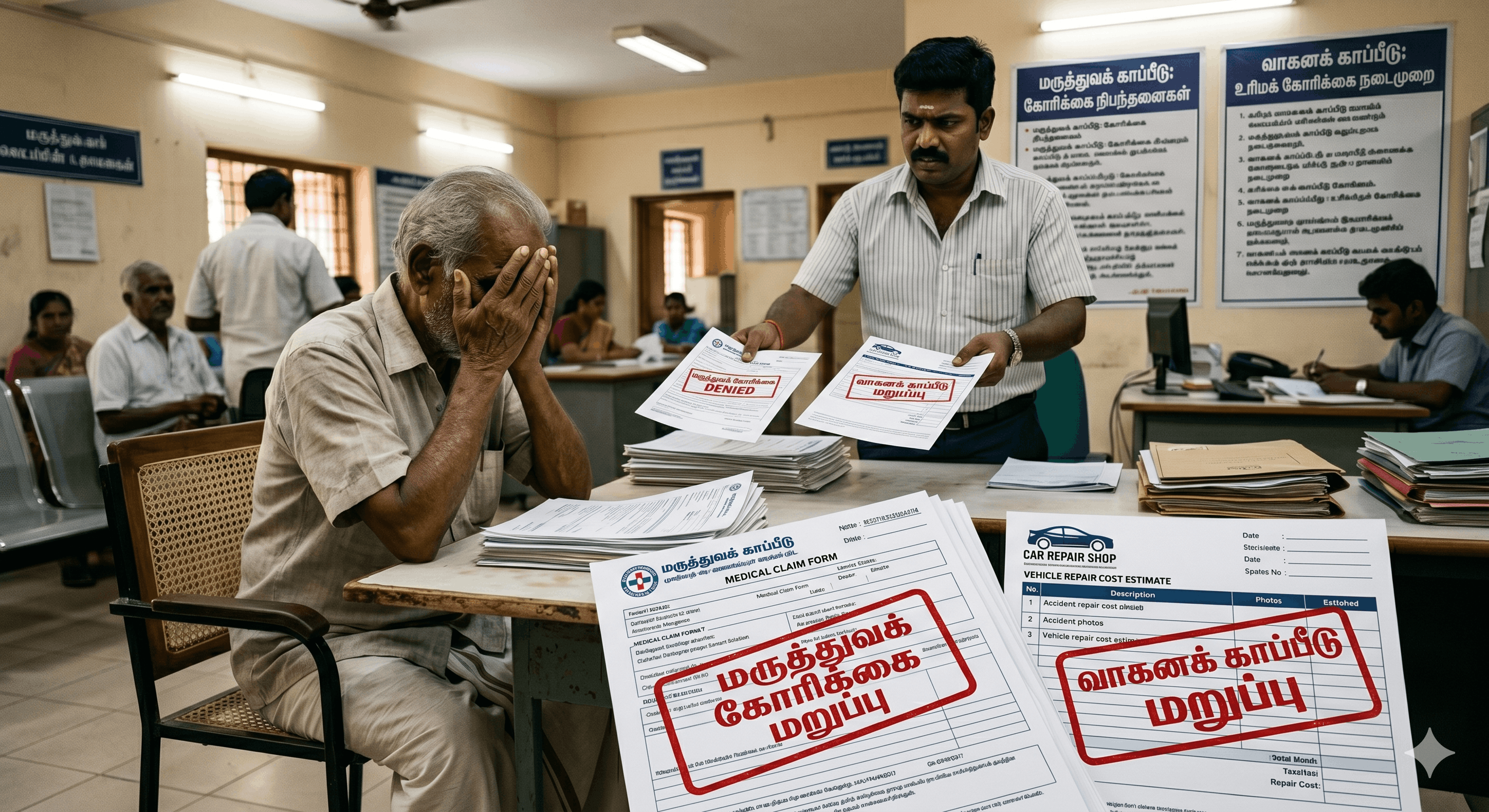 காப்பீடு மறுப்பு: மருத்துவம் மற்றும் வாகனக் காப்பீட்டு கோரிக்கைகள் மறுக்கப்படுதல்